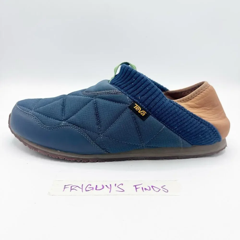 Teva Men's Sz 11 Blue ReEmber Ember Moc Moccasins Quilted Slip On Shoes 1125472